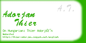 adorjan thier business card